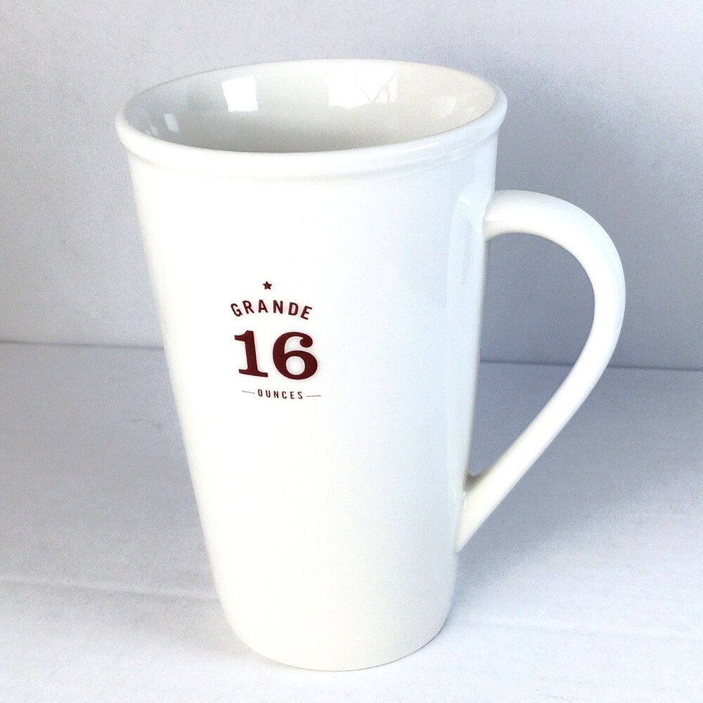 Starbucks 16 oz Grande Tall Mug White 2010‎ Porcelain CLEAN